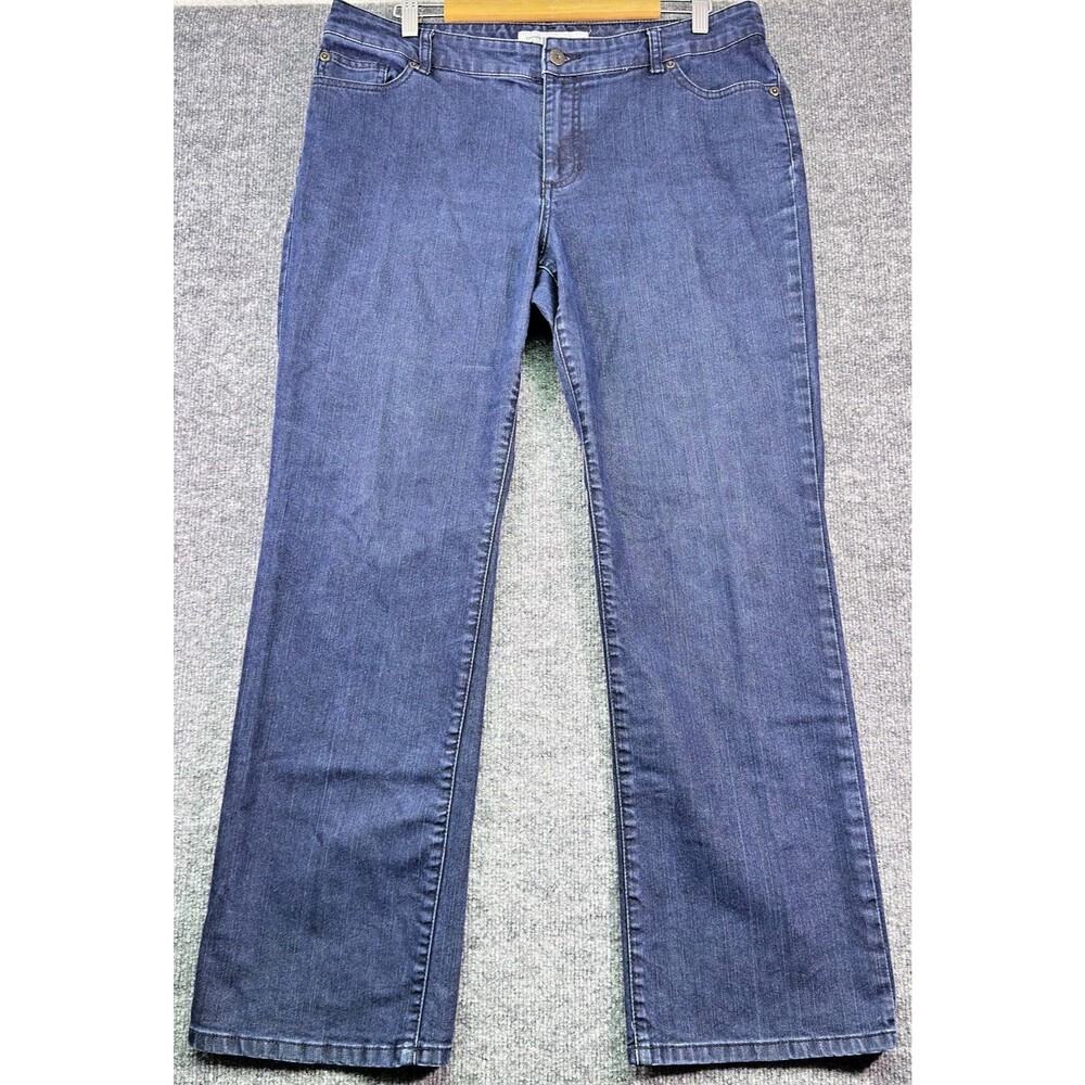 Chico’s Platinum Ultimate Fit Bootcut Jeans Women Size 14 Medium Wash